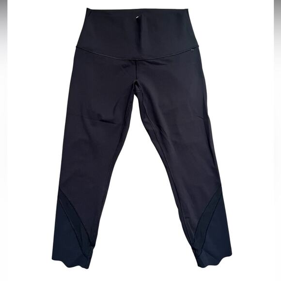 Lululemon Wunder Under Crop High-Rise *Roll Down Scallop Full-On Luxtreme Size 8 - Picture 6 of 8